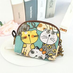 1Pc Japanese Style Semi Circle Zipper Mini Coin Purse Kawaii