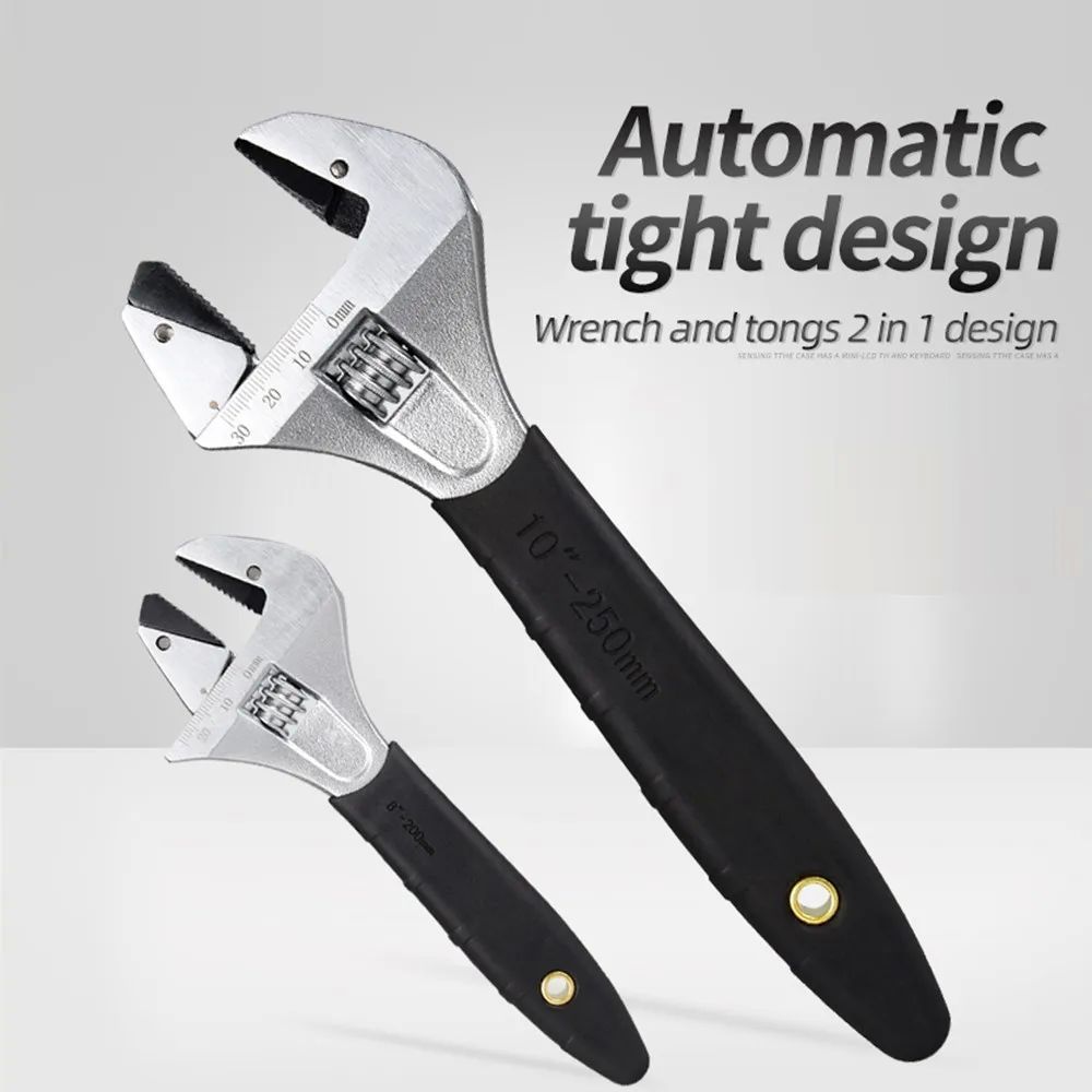 Adjustable Ratchet Wrench with Non-Slip Handle, Plumbing Bat