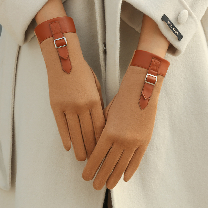 Women's winter gloves with plush insulation