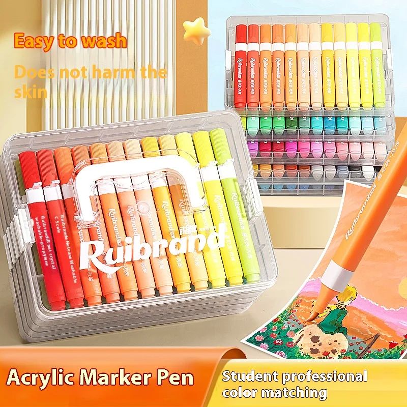 60/72/84 Colors  Art Markers Soft Tip Washable Acrylic Marke
