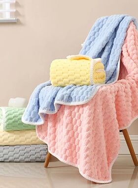 1 Pcs Large coral fleece bath towel, 90*180cm/70*140cm towel