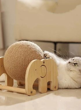 Cat Scratcher Toy Cat Scratching Ball Toy Natural Sisal Rope