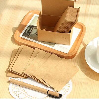 100Pcs 5.3*9cm Blank Card For Business Cards For Message And