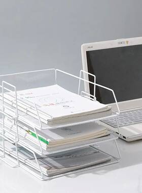 Desktop Organizer Stackable File Rack Fashion Minimalism Pap