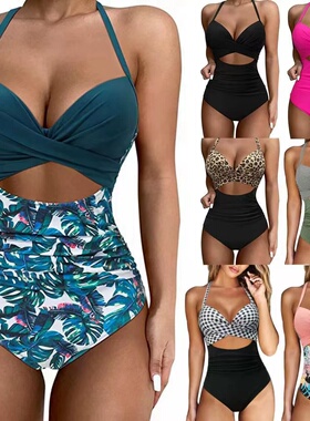 One Piece Swimsuit Women Tummy Control One Piece Swimsuits H