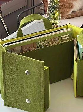 Foldable Green Felt Backpack | Women's Storage Bag, Travel B