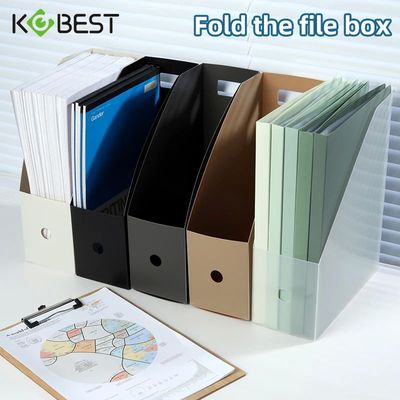 A4 Foldable Office Desktop File Organizer, Book Storage Box,