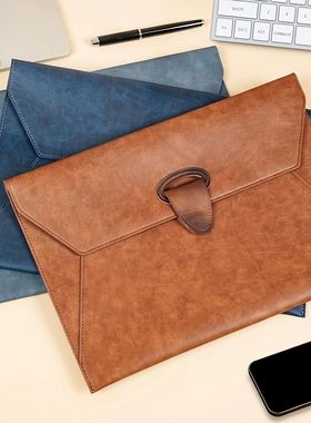 Vintage A4 Portfolio Folder,Magnetic Closure&2 Pockets,Multi