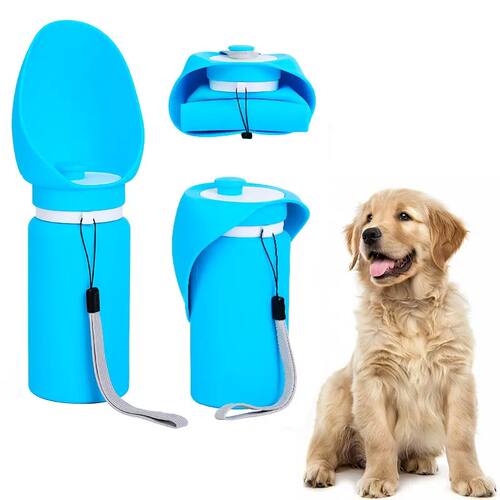 Creative Foldable Pets Water Feeding Bottle Portable Walking