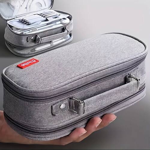 Portable Large Capacity Pencil Case Upper Pen Box Multifunct