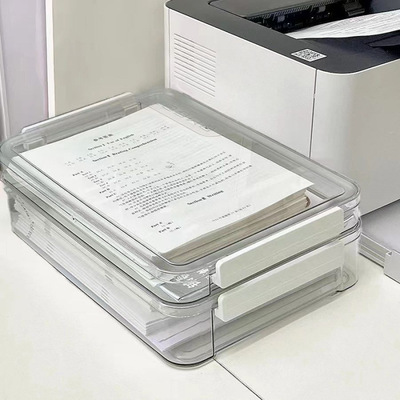 A4 document storage box, organizing box, transparent plastic