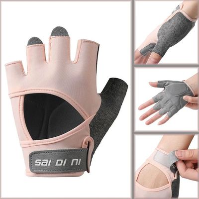 Men Cycling Gloves Half Finger Gym Gloves Women Mitten Breat