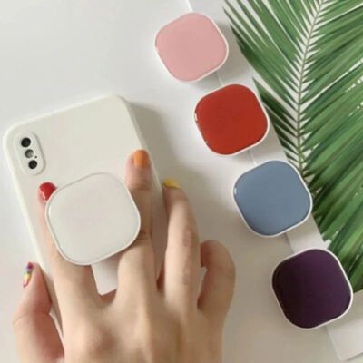 Cute Square Pop Socket Phone Grip - 360° Rotatable Finger R