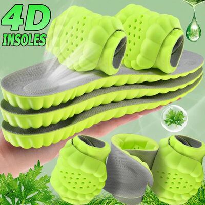 Latex Sport Insoles for Men Women Soft High Elasticity Insol