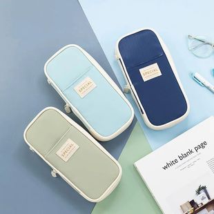 Retractable Pencil Case purple Large Capacity Pencil Box pin