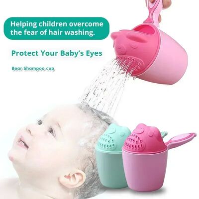Baby Shower Toddle Shampoo Cup Cute Cartoon Baby Bath Spoons