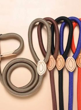 Heavy Duty Dog Leash Slip Rope Lead Adjustable Braided Loop