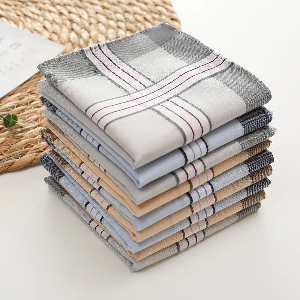 3/6Pcs Handkerchief Men's Sweat Wiping Small Square Towel An