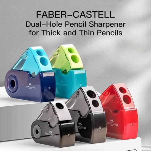 FABER-CASTELL Manual Mini Pencil Sharpener Dual-Hole Sharpen