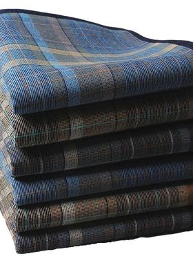 4pcs/lot Dark Plaid Handkerchief Cotton Handkerchief Classic