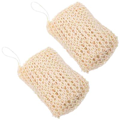 2 Pcs Sisal Bath Sponge Exfoliating Body Scrubber Shower Spo