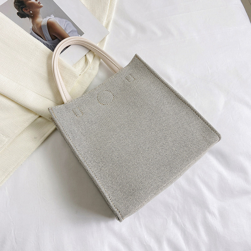 夏天包包女2026新款潮港风撞色包韩版ins帆布包购物袋手提包女包