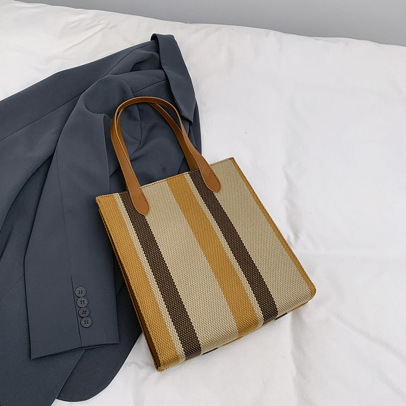 大容量包包2024新款潮欧美时尚帆布简约百搭单肩女包手提通勤包潮,箱包皮具/热销女包/男包,托特包,淘宝优惠券,粉丝福利购,淘宝优惠卷