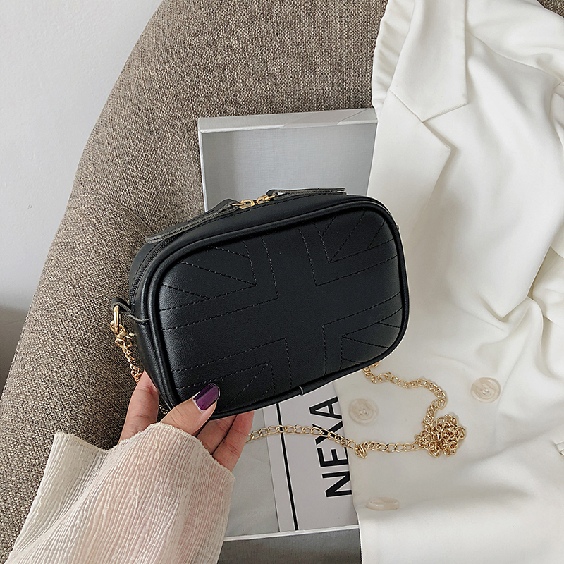 高级感2025新款黑色菱格纹小方包