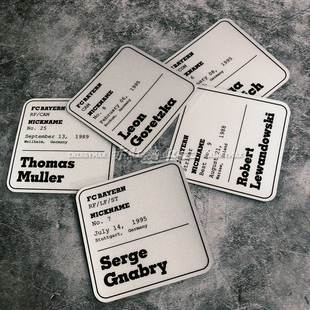 赤红热血 拜仁球星号码个性摩托车汽车贴纸车身装饰拉花划痕遮挡