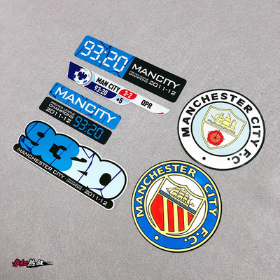 赤红热血英超曼城9320阿圭罗汽车贴纸刮痕刮擦改装拉花车内装饰贴