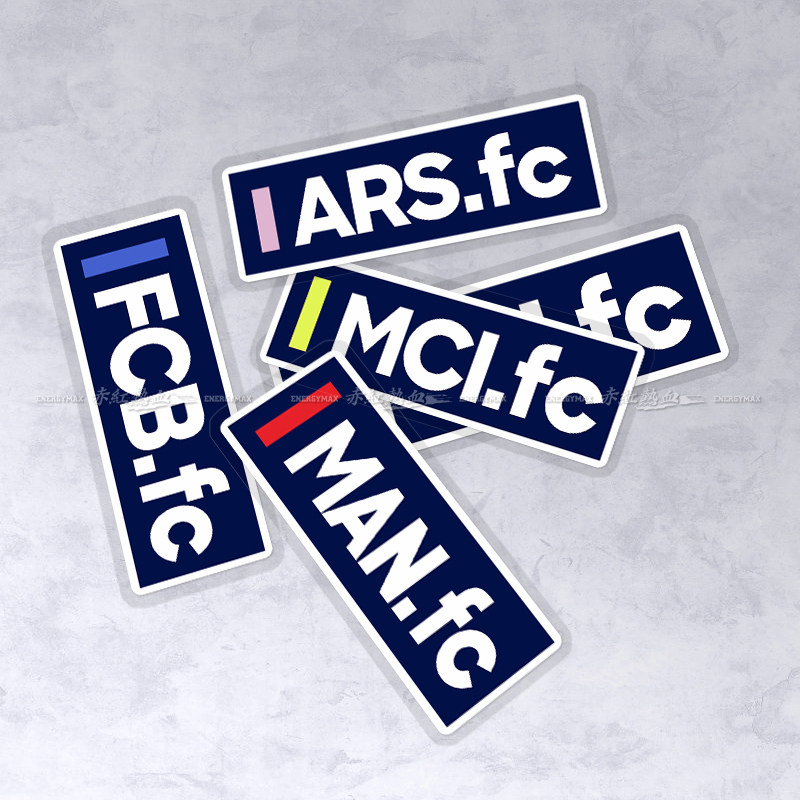 赤红足球队汽车贴纸防水反光贴划痕遮挡摩托车电动车身侧门装饰贴