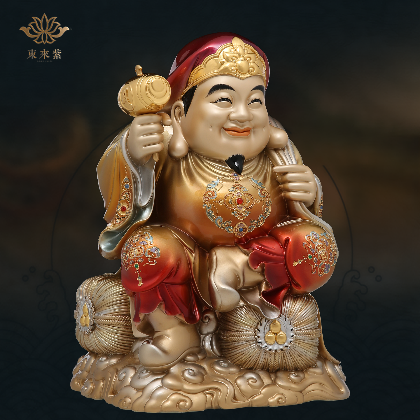 大黑天财神像日本密宗天部招财真言宗唐密铜像京铜佛像雕像摆件