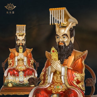 东来紫黄铜佛像摆件四海龙王神像龙五爷像家用供奉工艺品京铜摆件