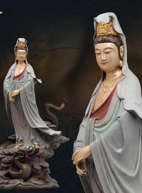 东来紫乘龙观音佛像京铜铜像官方观世音像纯铜供奉开过旗舰店光