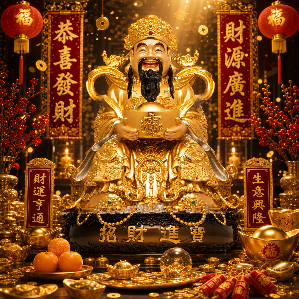 东来紫文财神佛像招财供奉神像纯铜范蠡铜像比干财神爷店铺家用