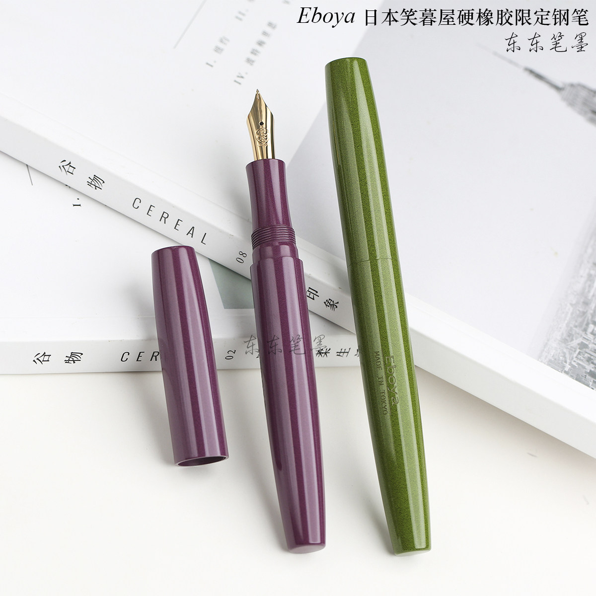 东东笔墨 日本Eboya笑暮屋方舟钢笔poesie笔店限定硬橡胶14K金