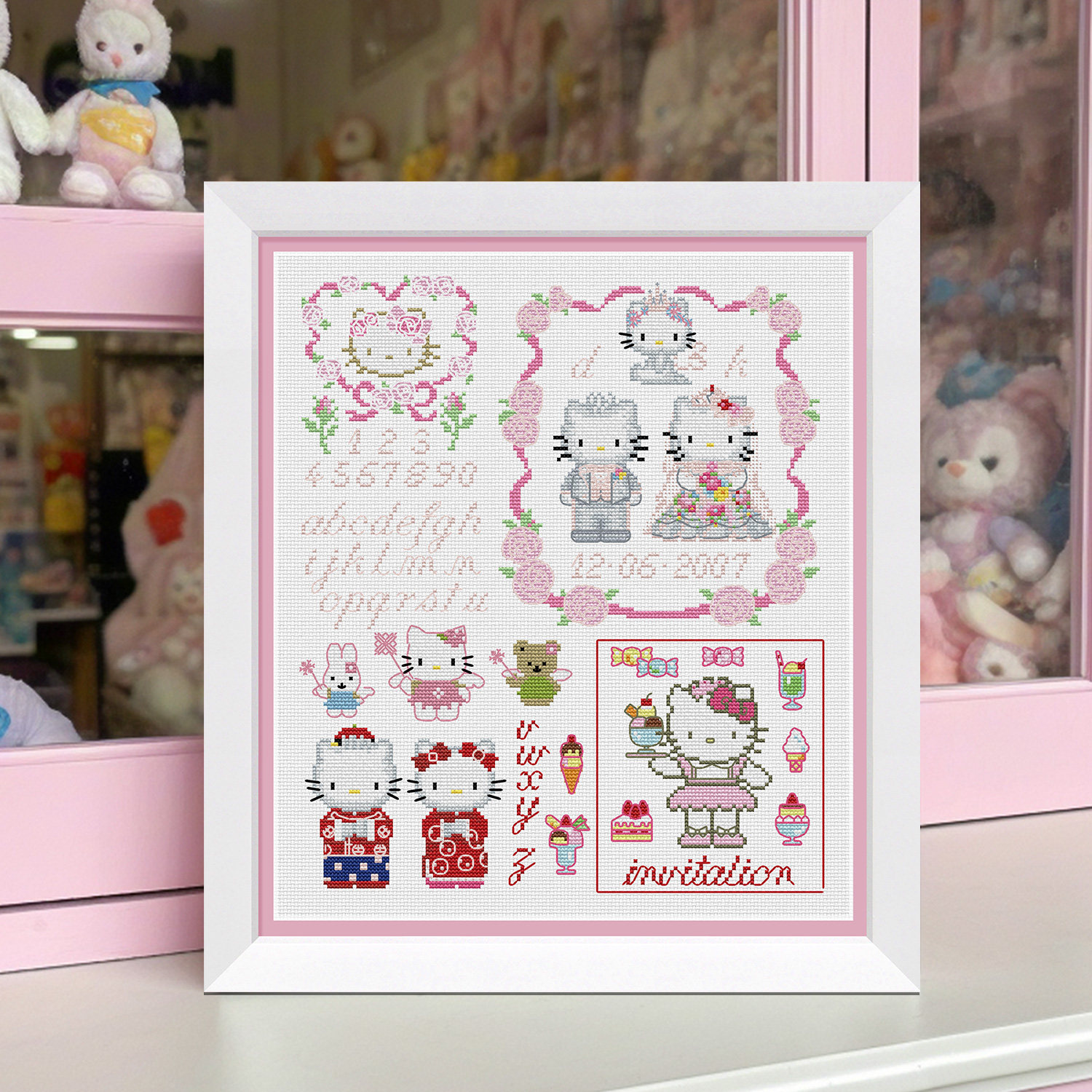 法国DMC十字绣套件卡通 KT1816 hellokitty幸福的婚礼 装饰画新款