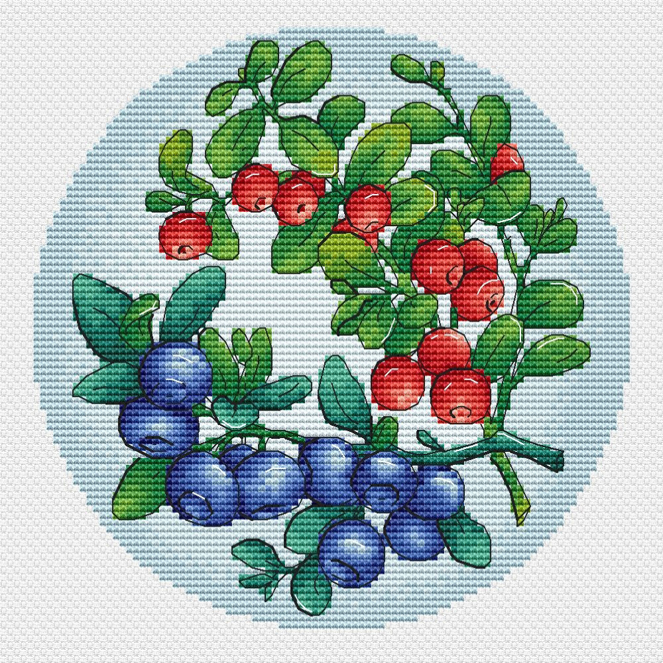 法国DMC十字绣套件植物果实 A1448浆果 28CT 简单 印花