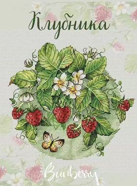 法国DMC十字绣套件水果 A1244草莓蝴蝶 28CT 装饰画新款