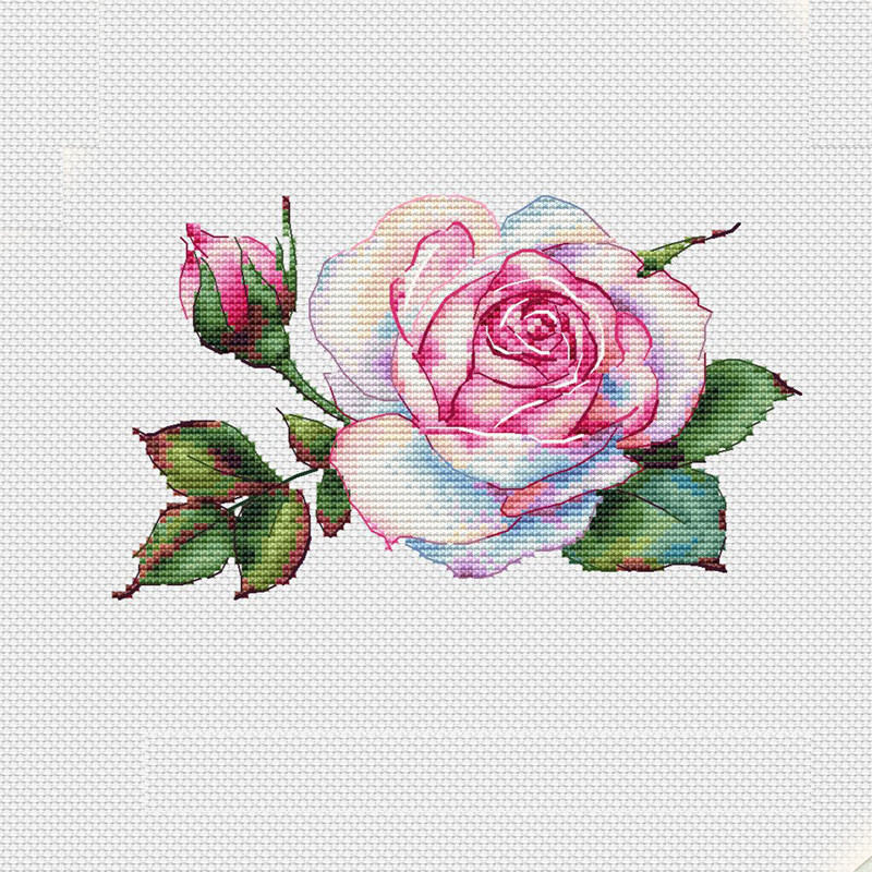 法国DMC十字绣套件动物 A1014玫瑰花 28CT卧室装饰画新款