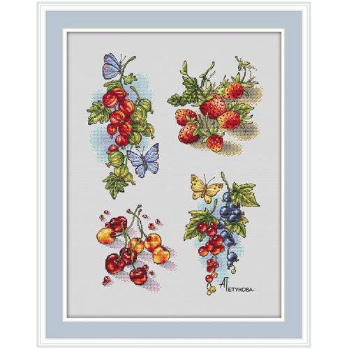 十字绣套件 正品DMC绣线配置 A802夏日浆果 14CT印花