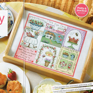 饰画新款 法国DMC十字绣套件花草 28CT卧室装 花园物语 QT1025