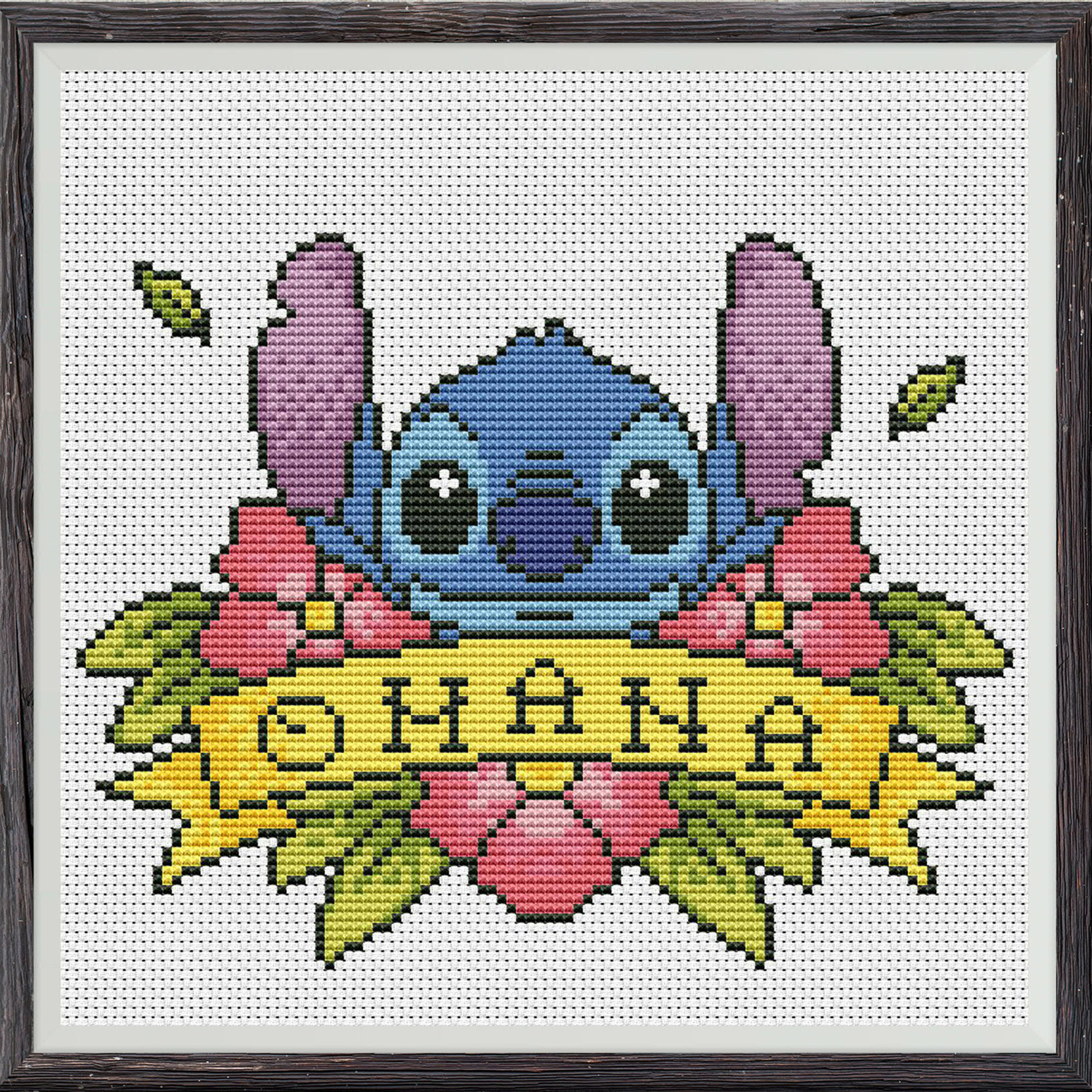 法国DMC十字绣套件卡通动漫 A1406可爱史迪仔 25CT 全针简单 印花