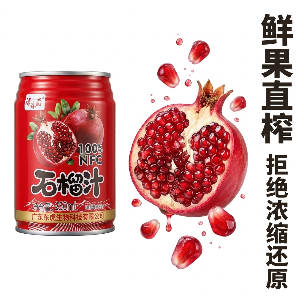 100%NFC红石榴汁600ml装0脂0色素