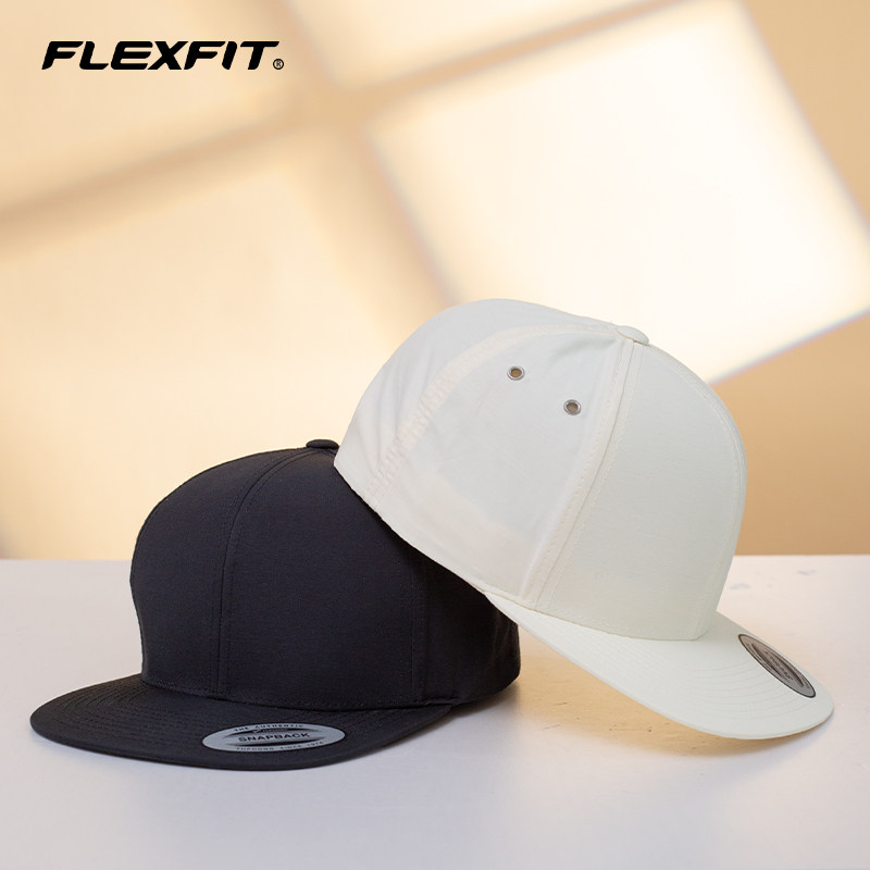 FLEXFIT帽子 轻便运动防水棒球帽男女夏季街头防晒遮阳嘻哈平檐帽