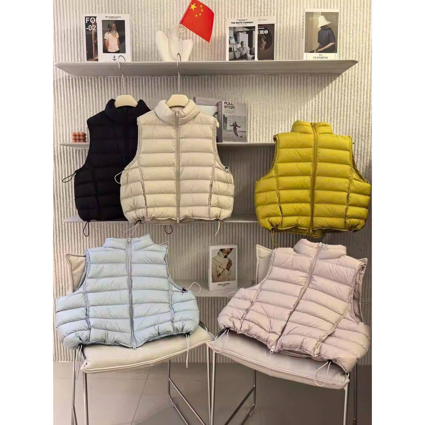 排骨马甲90白鸭绒立领羽绒服女冬新款韩版休闲短款小个子背心