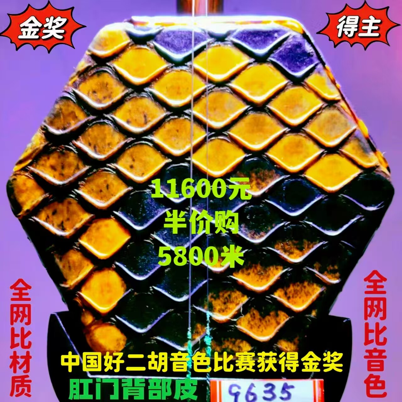 全国获金奖中国十大品牌二胡韵声琴坊特级明清家具旧料老红木二胡