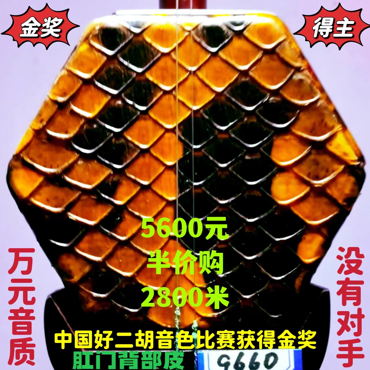 捡大漏〔全国获金奖〕韵声琴坊五星级小叶紫檀木料二胡考十级专用
