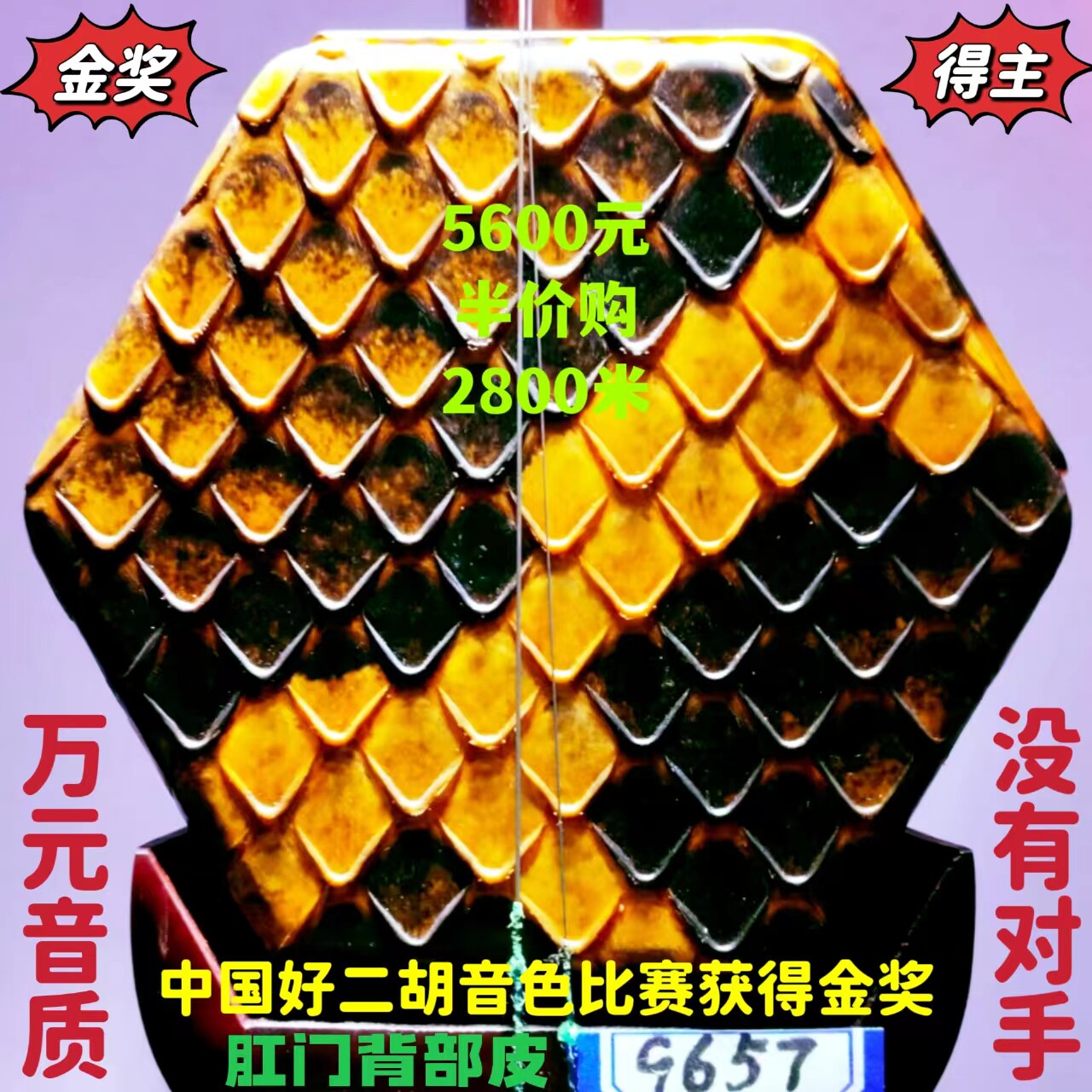 福利价〔全国获金奖〕韵声琴坊五星级小叶紫檀木料二胡考十级专用