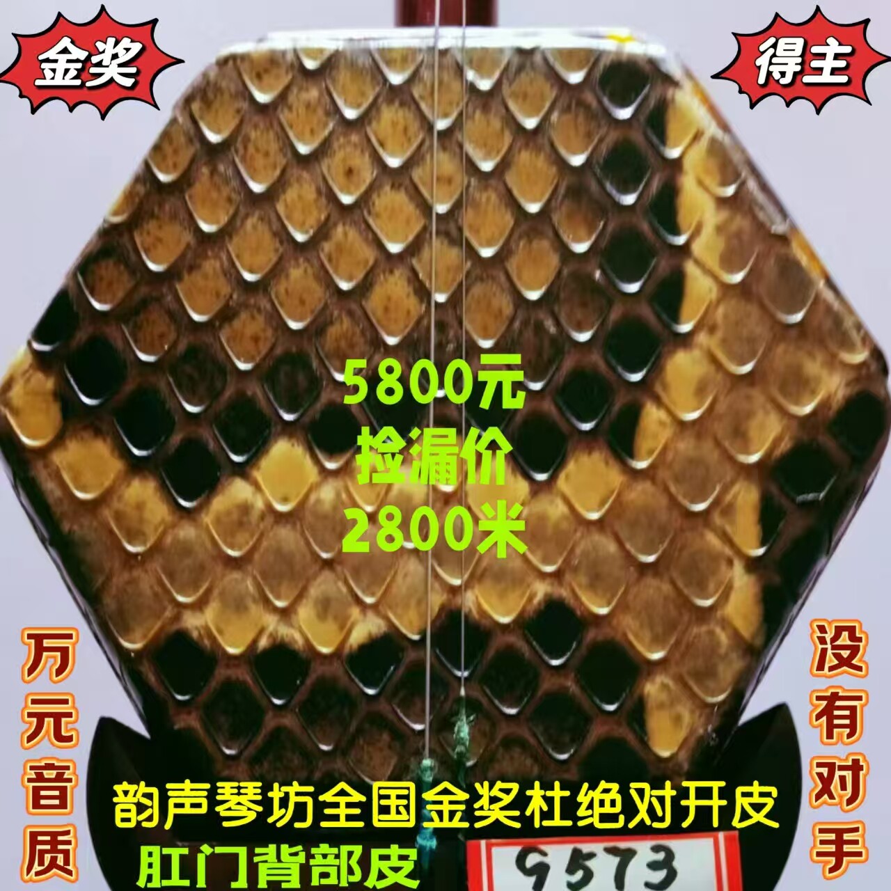 捡大漏〔全国获金奖〕韵声琴坊五星级小叶紫檀木料二胡考十级专用